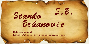 Stanko Brkanović vizit kartica